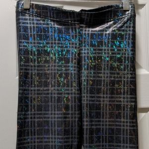 Blackmilk size L disco tartan storm leggings